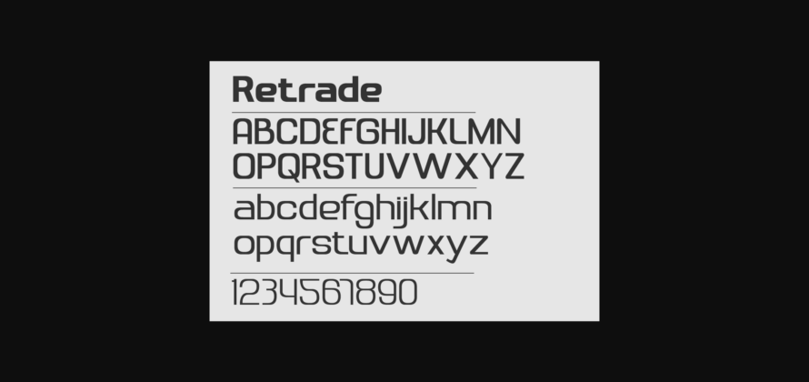 Retrade Font Poster 11