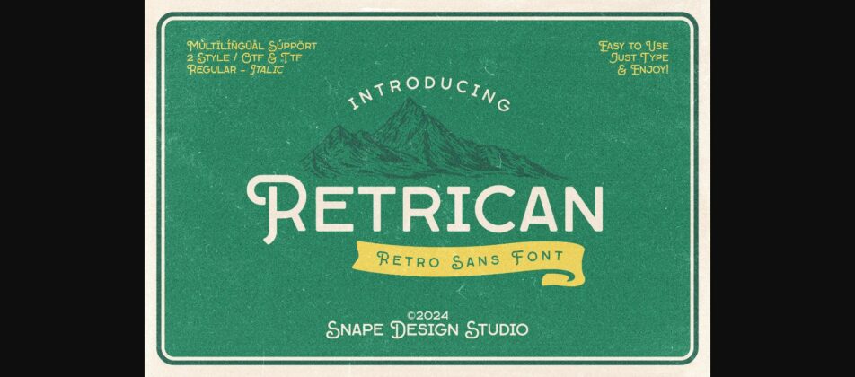 Retrican Font Poster 3