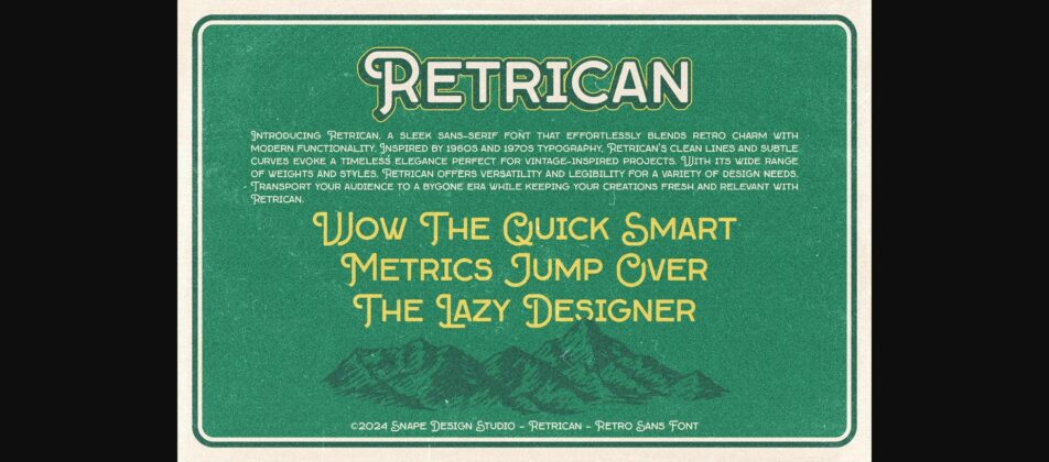 Retrican Font Poster 4