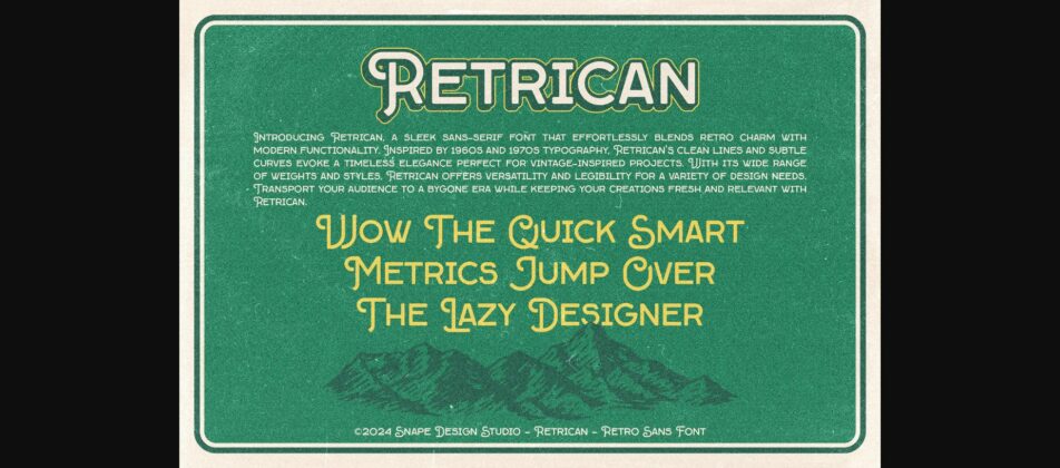 Retrican Font Poster 4