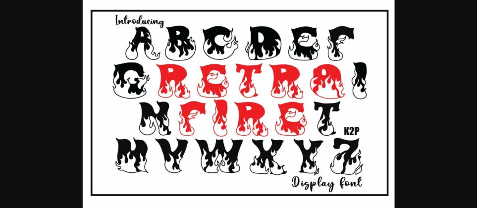 Retro Fire Font Poster 3
