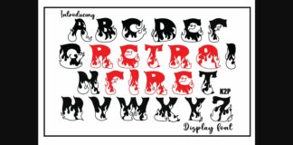 Retro Fire Font Poster 1