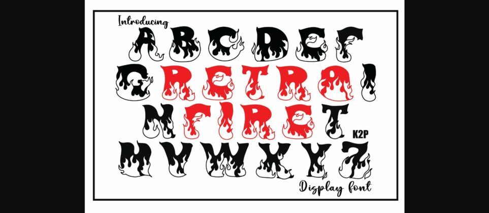 Retro Fire Font Poster 1