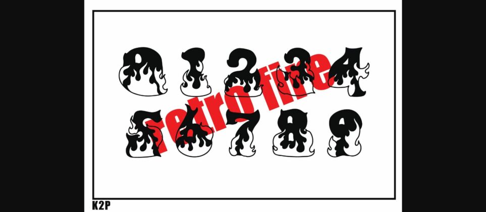 Retro Fire Font Poster 8