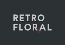 Retro Floral Font Poster 1