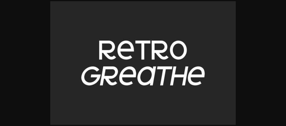 Retro Greathe Font Poster 3