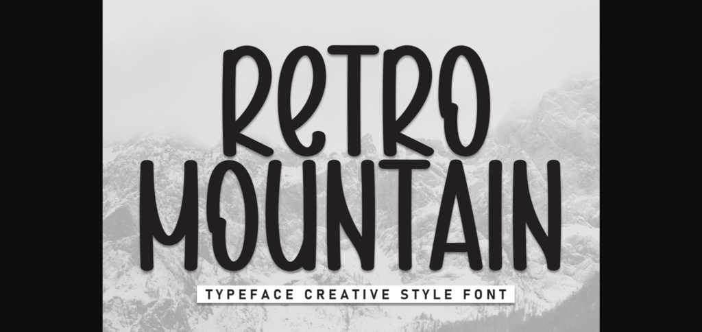 Retro Mountain Font Poster 3
