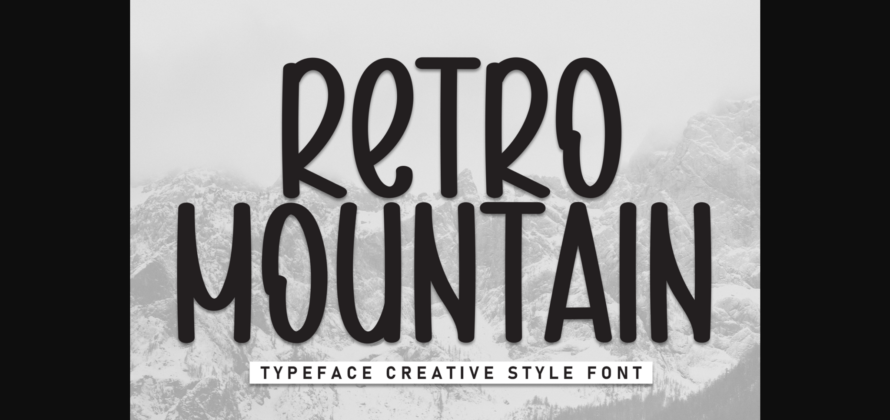 Retro Mountain Font Poster 3