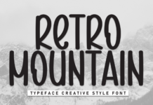 Retro Mountain Font Poster 1