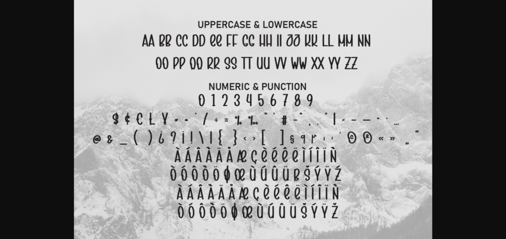 Retro Mountain Font Poster 9