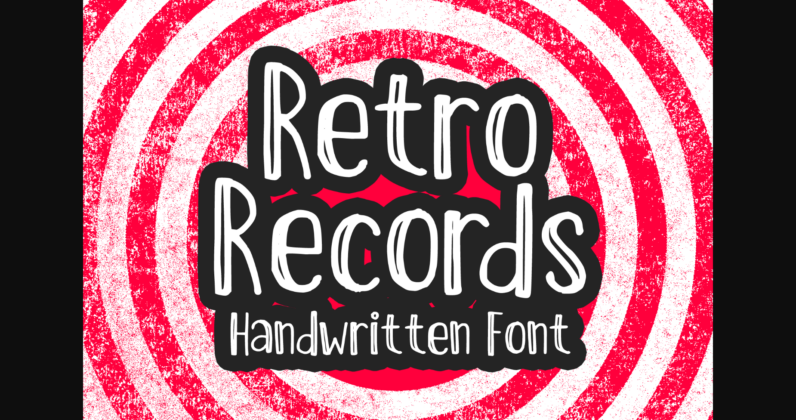 Retro Records Font Poster 3