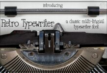 Retro Type-writer Font Poster 1