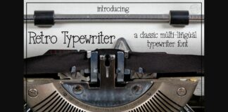 Retro Type-writer Font Poster 1