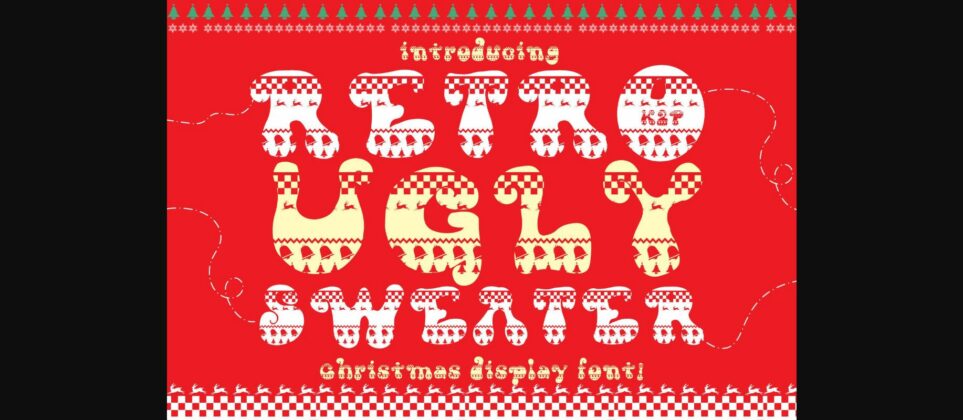 Retro Ugly Sweater Font Poster 3