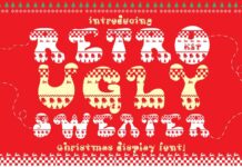Retro Ugly Sweater Font Poster 1