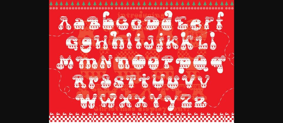 Retro Ugly Sweater Font Poster 4