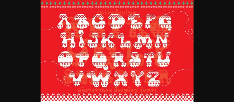 Retro Ugly Sweater Font Poster 5