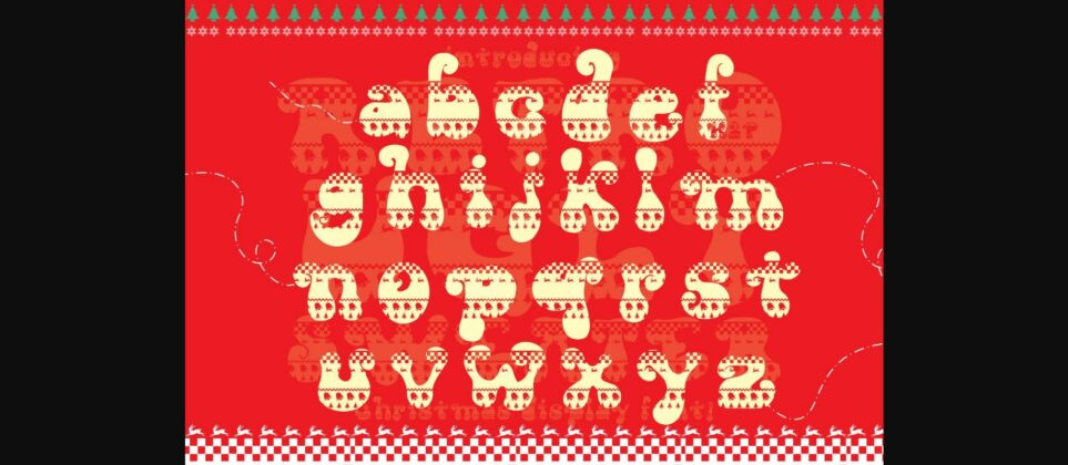 Retro Ugly Sweater Font Poster 6