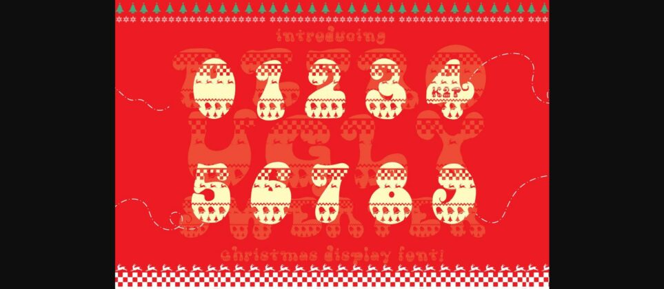 Retro Ugly Sweater Font Poster 8