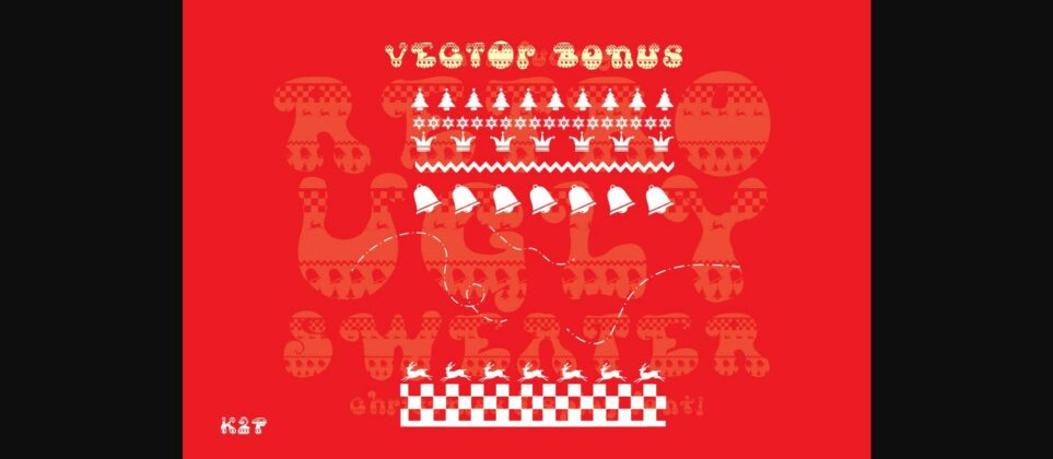 Retro Ugly Sweater Font Poster 9