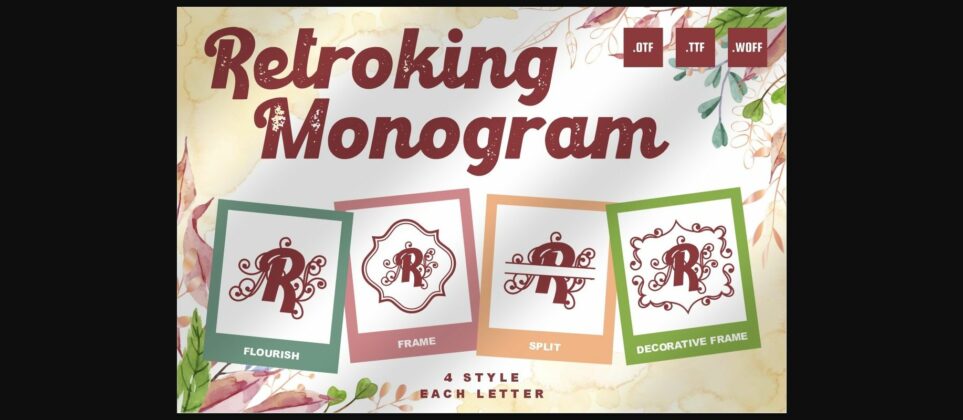 Retroking Monogram Font Poster 3