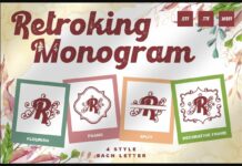 Retroking Monogram Font Poster 1