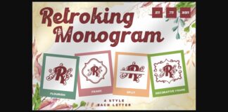 Retroking Monogram Font Poster 1