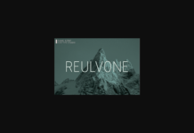 Reulvone Font Poster 1