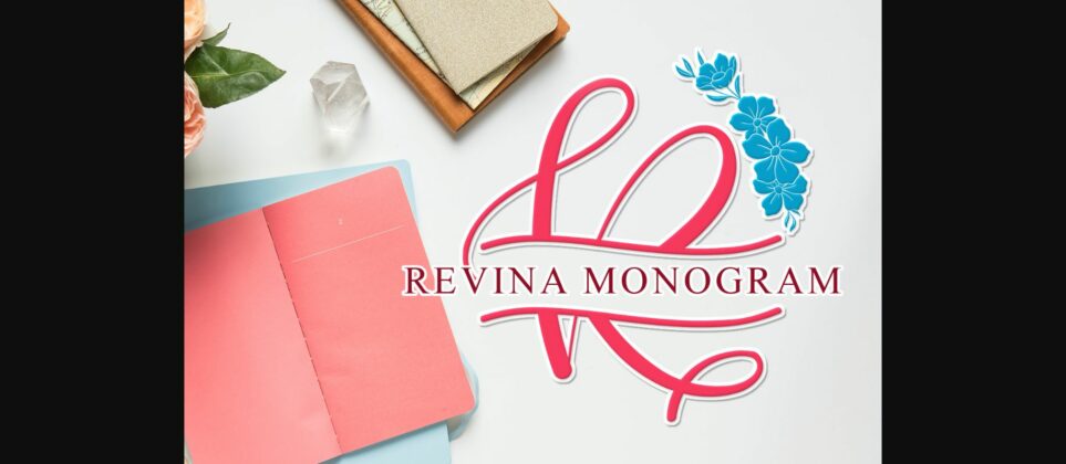 Revina Monogram Font Poster 3