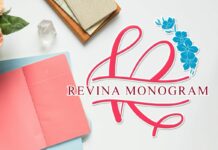 Revina Monogram Font Poster 1