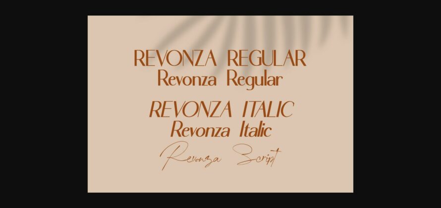 Revonza Authentic Font Poster 4
