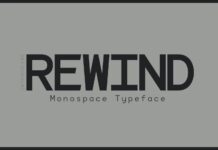 Rewind Font Poster 1