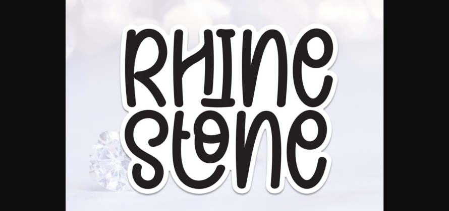 Rhine Stone Font Poster 3