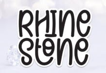 Rhine Stone Font Poster 1
