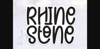 Rhine Stone Font Poster 1