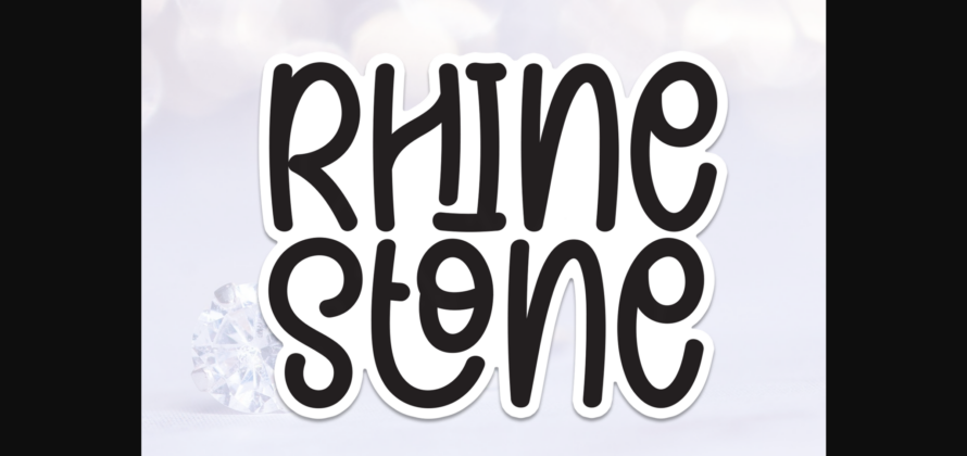 Rhine Stone Font Poster 1