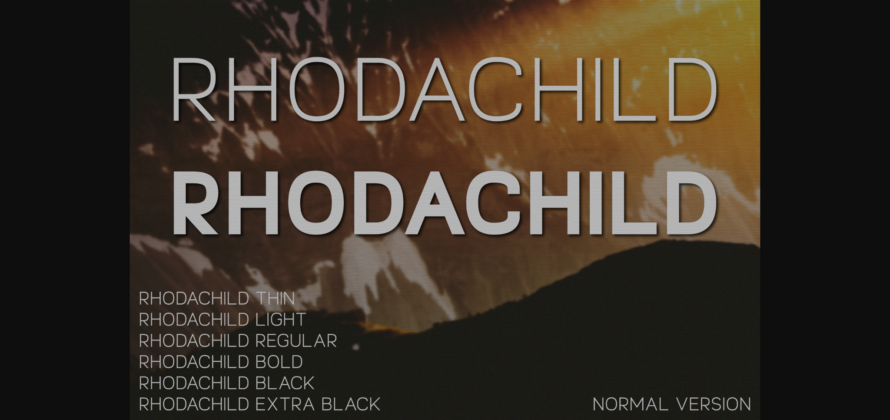 Rhodachild Font Poster 3