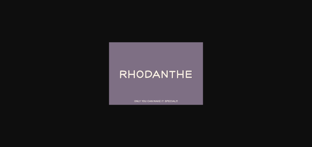 Rhodanthe Font Poster 3