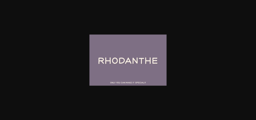 Rhodanthe Font Poster 3