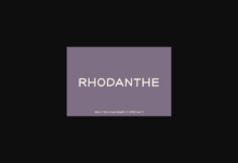 Rhodanthe Font Poster 1