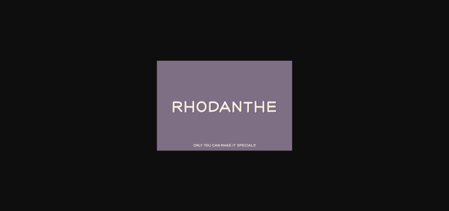 Rhodanthe Font Poster 1