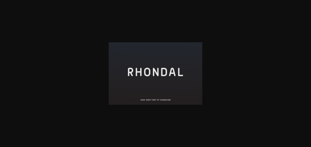 Rhondal Font Poster 3