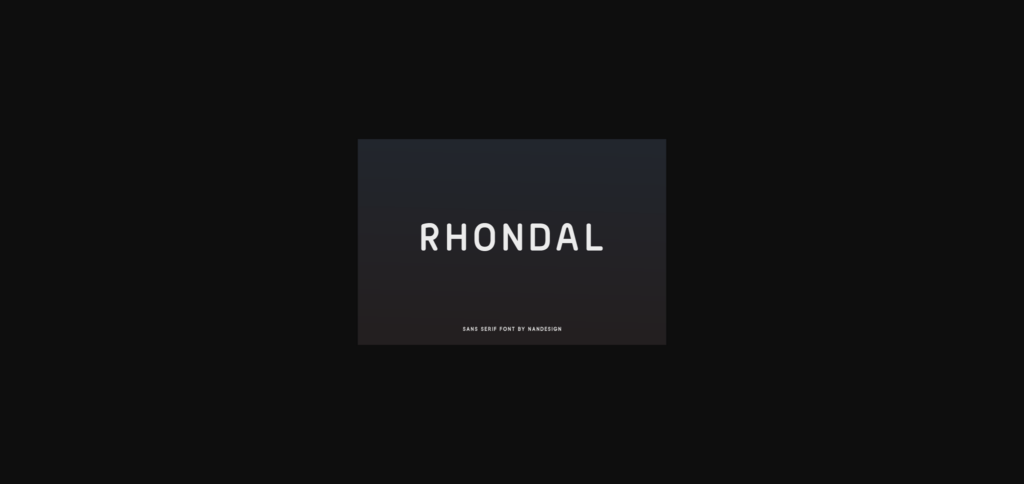 Rhondal Font Poster 1