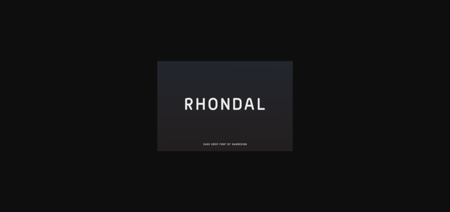 Rhondal Font Poster 1