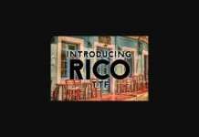 Rico Font Rico Font Poster 1