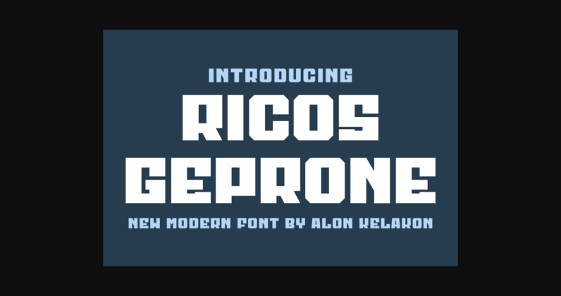 Ricos Geprone Font Poster 3