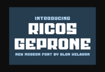 Ricos Geprone Font Poster 1