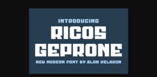 Ricos Geprone Font Poster 1