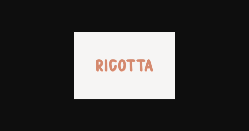 Ricotta Font Poster 3