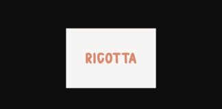 Ricotta Font Poster 1